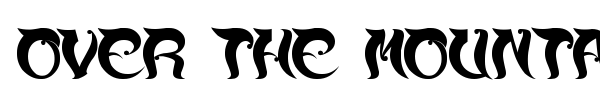 Over the mountain font preview